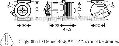 Prasco FTAK330 - Компресор, климатизация vvparts.bg