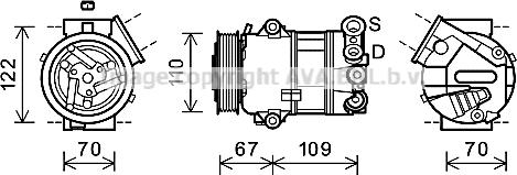 Prasco FTK408 - Компресор, климатизация vvparts.bg