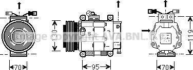 Prasco FTK049 - Компресор, климатизация vvparts.bg