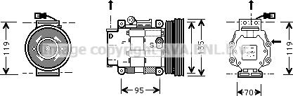 Prasco FTK041 - Компресор, климатизация vvparts.bg