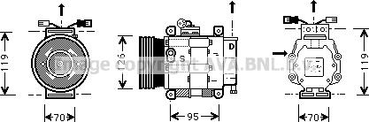 Prasco FTK048 - Компресор, климатизация vvparts.bg