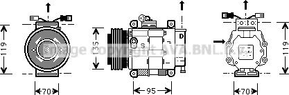 Prasco FTK062 - Компресор, климатизация vvparts.bg