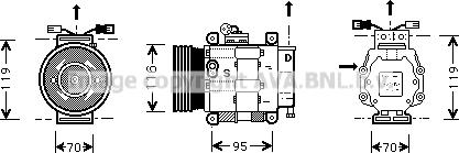 Prasco FTK081 - Компресор, климатизация vvparts.bg