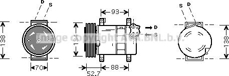 Prasco FTK088 - Компресор, климатизация vvparts.bg