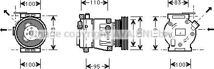 Prasco FTK035 - Компресор, климатизация vvparts.bg