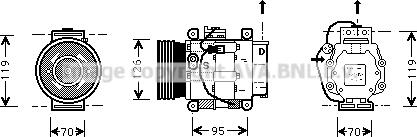 Prasco FTK036 - Компресор, климатизация vvparts.bg