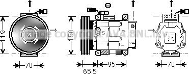 Prasco FTK031 - Компресор, климатизация vvparts.bg