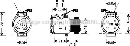 Prasco HDAK009 - Компресор, климатизация vvparts.bg