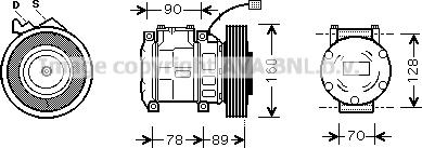 Prasco HDAK196 - Компресор, климатизация vvparts.bg