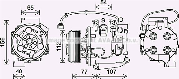 Prasco HDK311 - Компресор, климатизация vvparts.bg