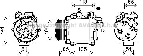 Prasco HDAK263 - Компресор, климатизация vvparts.bg