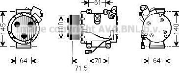 Prasco HDAK235 - Компресор, климатизация vvparts.bg