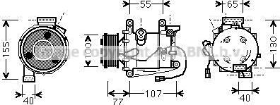 Prasco HDAK232 - Компресор, климатизация vvparts.bg