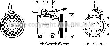 Prasco HDK181 - Компресор, климатизация vvparts.bg