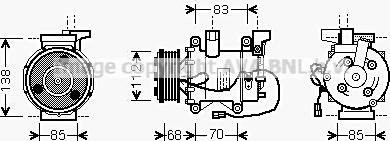 Prasco HDK207 - Компресор, климатизация vvparts.bg