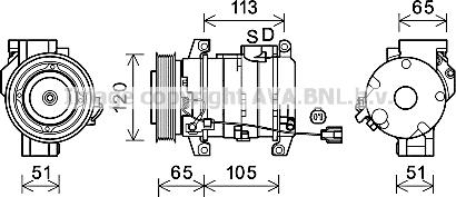 Prasco HDK289 - Компресор, климатизация vvparts.bg