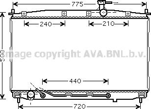 Prasco HY2174 - Радиатор, охлаждане на двигателя vvparts.bg