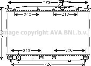 Prasco HY2173 - Радиатор, охлаждане на двигателя vvparts.bg