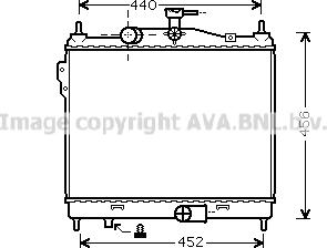 Prasco HY2205 - Радиатор, охлаждане на двигателя vvparts.bg