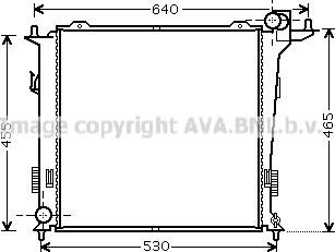 Prasco HY2207 - Радиатор, охлаждане на двигателя vvparts.bg