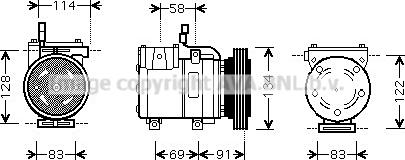 Prasco HYAK199 - Компресор, климатизация vvparts.bg