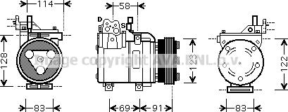 Prasco HYAK196 - Компресор, климатизация vvparts.bg