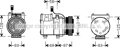 Prasco HYAK198 - Компресор, климатизация vvparts.bg