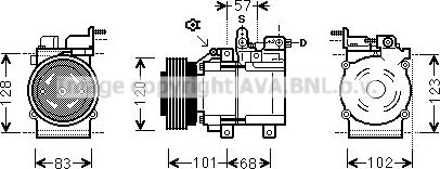 Prasco HYAK123 - Компресор, климатизация vvparts.bg