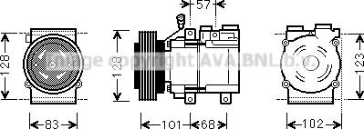 Prasco HYAK324 - Компресор, климатизация vvparts.bg