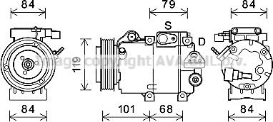 Prasco HYAK374 - Компресор, климатизация vvparts.bg