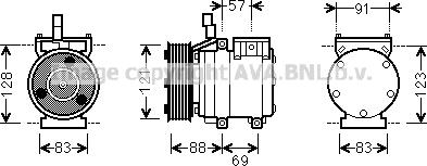 Prasco HYAK258 - Компресор, климатизация vvparts.bg