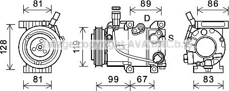 Prasco HYK414 - Компресор, климатизация vvparts.bg