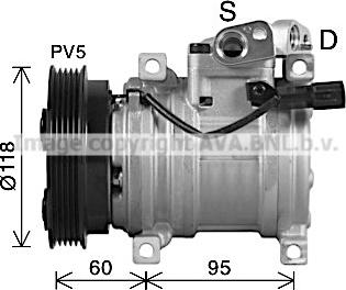 Prasco HYK483 - Компресор, климатизация vvparts.bg