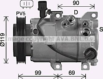 Prasco HYK487 - Компресор, климатизация vvparts.bg