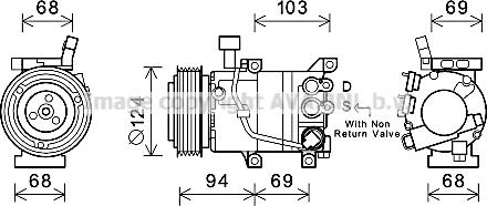 Prasco HYK421 - Компресор, климатизация vvparts.bg