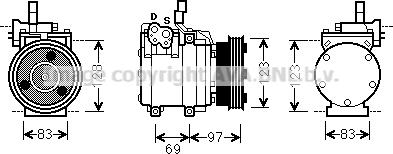 Prasco HYK065 - Компресор, климатизация vvparts.bg