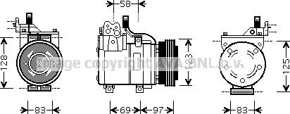 Prasco HYK198 - Компресор, климатизация vvparts.bg