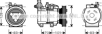 Prasco HYK149 - Компресор, климатизация vvparts.bg