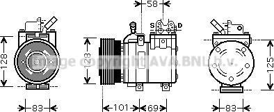 Prasco HYK166 - Компресор, климатизация vvparts.bg