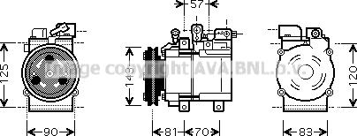 Prasco HYK139 - Компресор, климатизация vvparts.bg