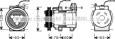 Prasco HYK124 - Компресор, климатизация vvparts.bg