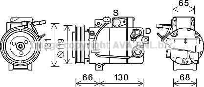 Prasco HYK340 - Компресор, климатизация vvparts.bg