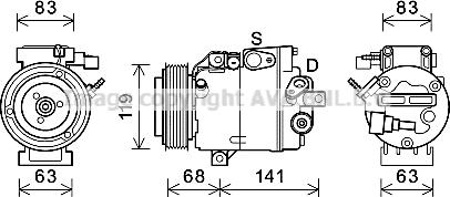 Prasco HYK342 - Компресор, климатизация vvparts.bg