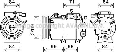 Prasco HYK365 - Компресор, климатизация vvparts.bg