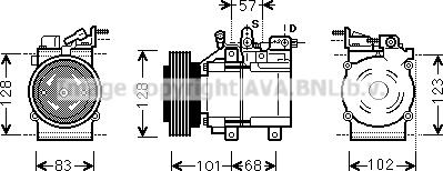 Prasco HYK324 - Компресор, климатизация vvparts.bg