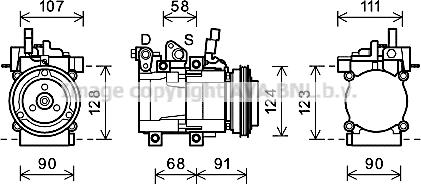 Prasco HYK321 - Компресор, климатизация vvparts.bg