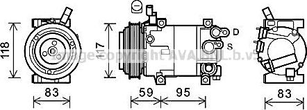 Prasco HYK323 - Компресор, климатизация vvparts.bg