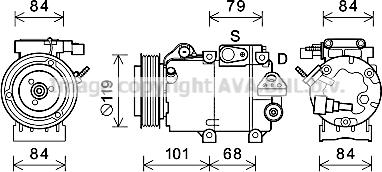 Prasco HYK374 - Компресор, климатизация vvparts.bg