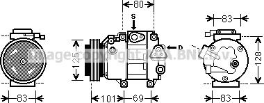 Prasco HYK240 - Компресор, климатизация vvparts.bg