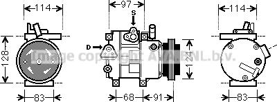 Prasco HYK256 - Компресор, климатизация vvparts.bg